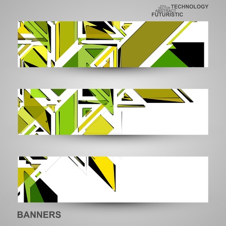 Abstract banner backgrounds,  futuristic art illustration のイラスト素材