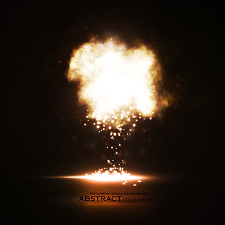 Creative dynamic light element, futuristic art illustrationのイラスト素材