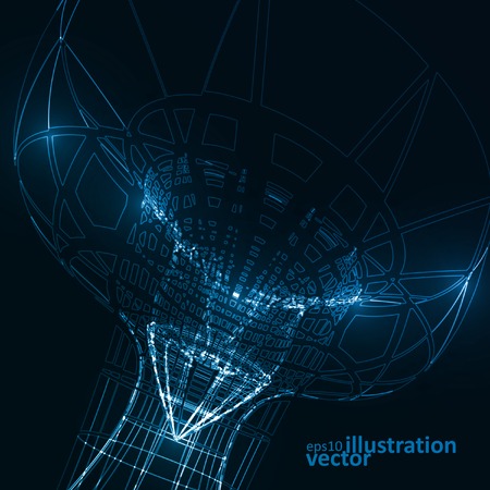 Abstract technological background futuristic art illustration のイラスト素材