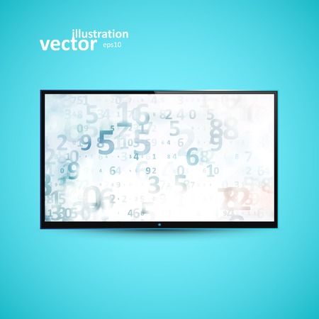 TV Flat Screen lcd Illustration Graphic Concept  のイラスト素材