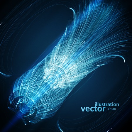 Abstract technological vector background, futuristic art illustration のイラスト素材