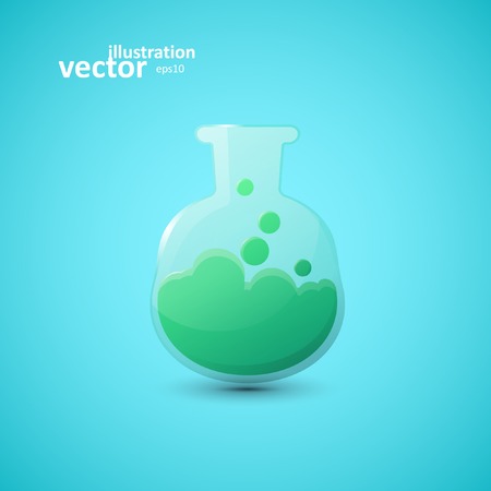 Chemical laboratory flask, vector graphic design, stylish concept eps10のイラスト素材
