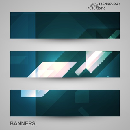 Set of banners, technology art illustration, vector eps10のイラスト素材