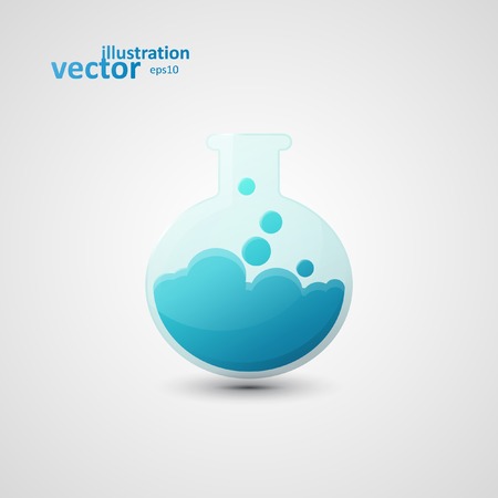Chemical laboratory flask, vector graphic design, stylish concept eps10のイラスト素材