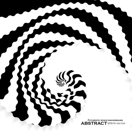 Spiral abstract background, dynamic optical art, vector illustration eps10のイラスト素材