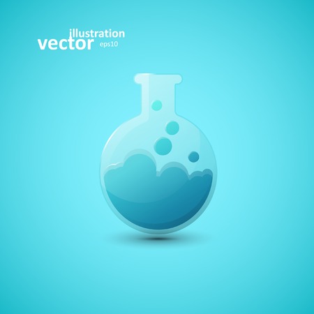 Chemical laboratory flask, vector graphic design, stylish concept eps10のイラスト素材