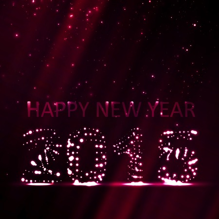 New Year celebration vector illustration, colorful lights elements eps10.のイラスト素材