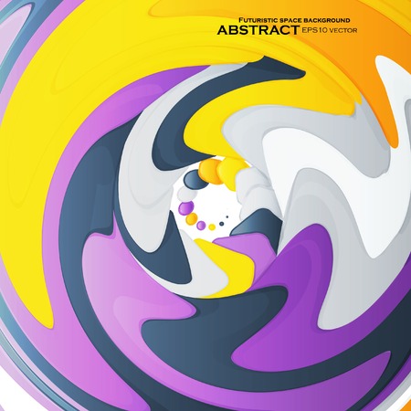 Abstract dynamic illustration, colorful rotating swirl background eps10のイラスト素材