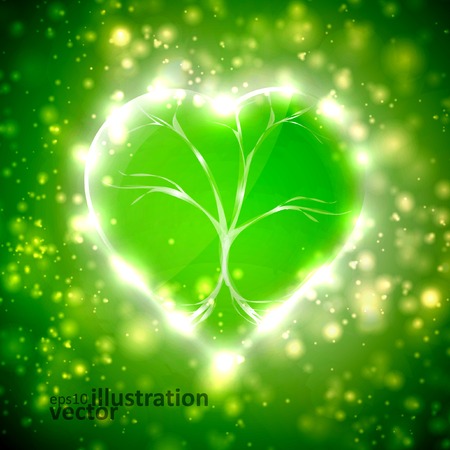 Futuristic heart, abstract background, vector illustration のイラスト素材