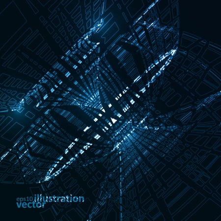 Abstract technological background, futuristic art illustrationのイラスト素材