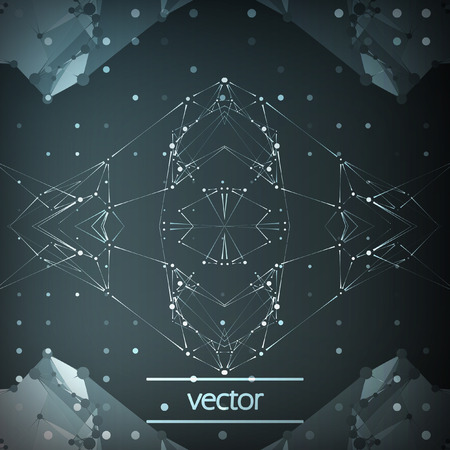 Abstract polygonal space, futuristic vector background, dark art illustration eps10のイラスト素材