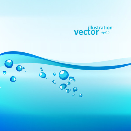 Abstract water background, vector wave illustration eps10のイラスト素材