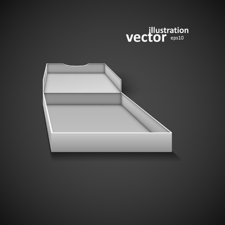 Open packing box for pizza, vector graphic design, stylish concept eps10のイラスト素材