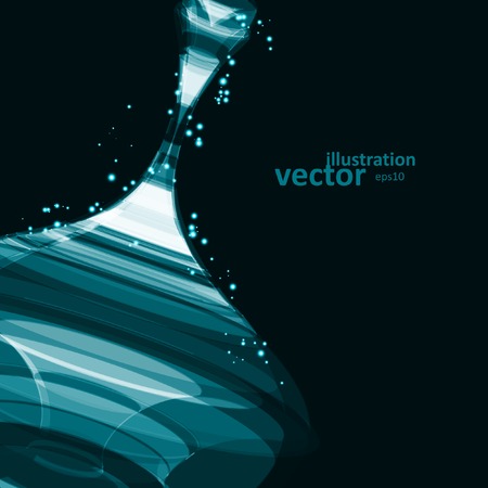 Abstract technology illustration, stylish concept, futuristic vector のイラスト素材