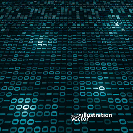 Binary computer code background, abstract vector illustration のイラスト素材