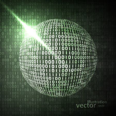 Digital code background, abstract vector illustration  . The concept of globalizationのイラスト素材