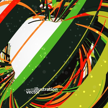 Abstract dynamic illustration, colorful art background のイラスト素材