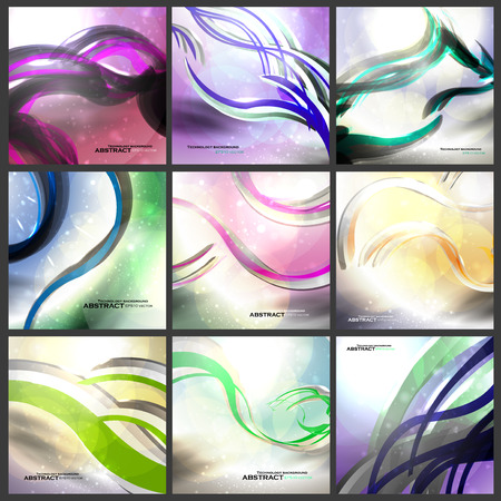 Abstract vector background, set futuristic technologyのイラスト素材