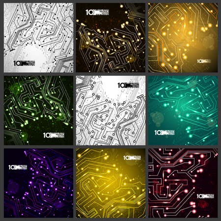 Circuit board vector backgroundのイラスト素材