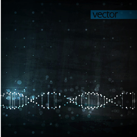 Futuristic dna, abstract molecule, cell illustration eps10のイラスト素材