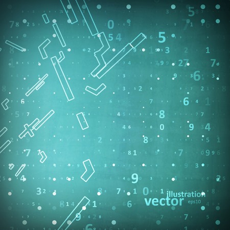 Digital code background, abstract technology vector illustration  のイラスト素材