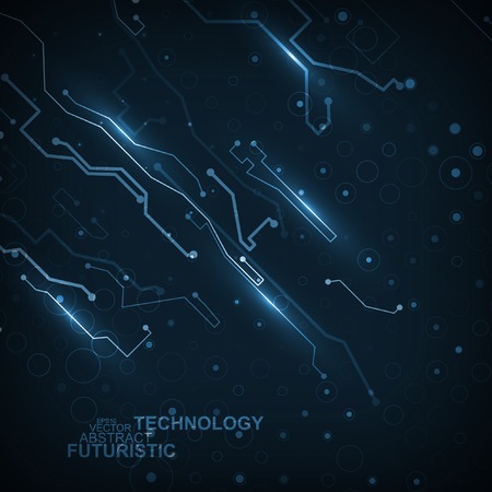 Circuit board vector background, abstract technology illustration  のイラスト素材