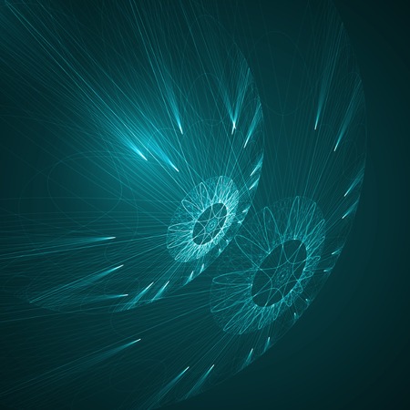 Abstract technological  background, futuristic art illustrationの写真素材