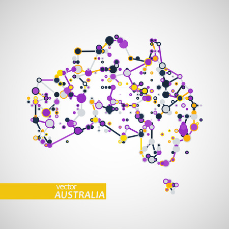 Technology image of Australia. The concept vector illustration eps10のイラスト素材