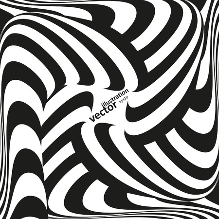 Optical illusion illustration, abstract futuristic backgroundのイラスト素材