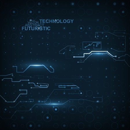 Circuit board vector background, abstract technology illustrationのイラスト素材