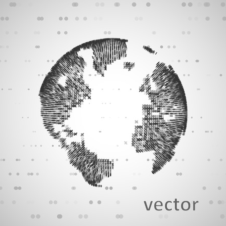 Technology image of globe. The concept vector illustration のイラスト素材