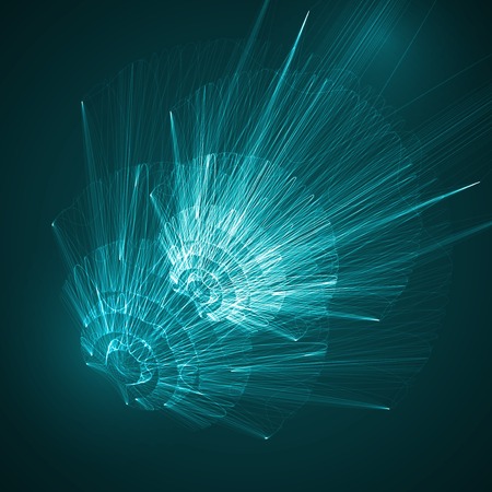 Abstract technological  background, futuristic art illustrationの写真素材