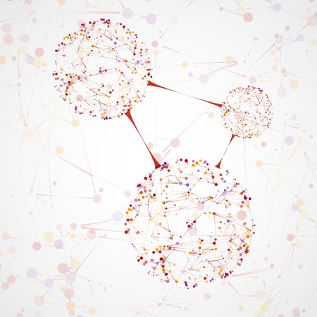 Molecular structure, network connection abstract illustrationの写真素材