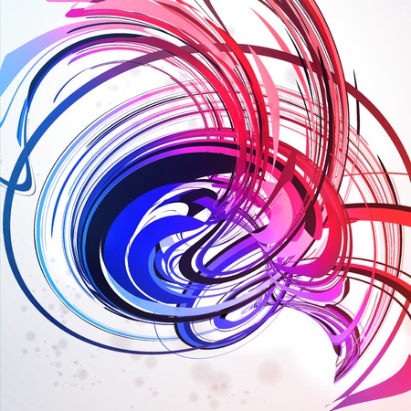 Colorful abstract background, futuristic wavy illustrationの写真素材
