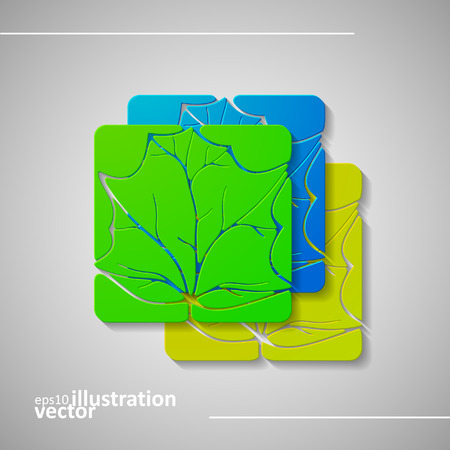 Set of abstract leafs, vector illustration eps10, graphic concept  for your design.のイラスト素材