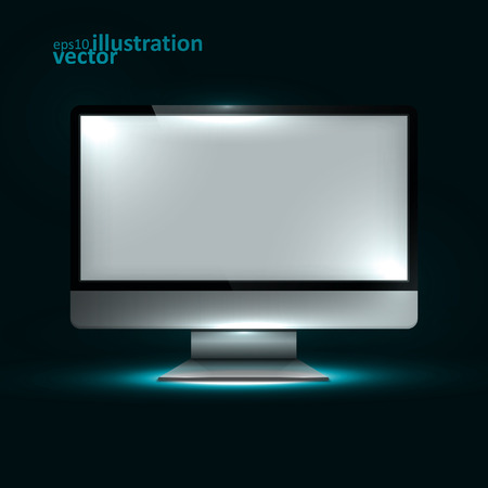 Computer Display. Creative dynamic light element, vector Illustration.のイラスト素材