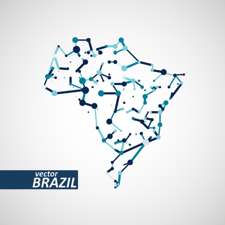 Technology image of Brazil. The concept vector illustration eps10のイラスト素材