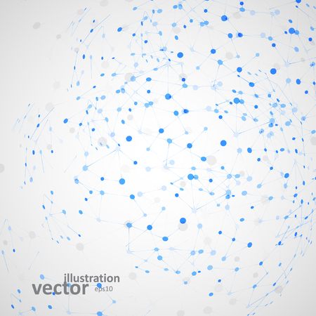Molecular structure, network connection, abstract vector illustration eps10のイラスト素材