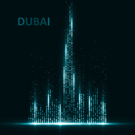 Technology image of Dubai. The concept vector illustration eps10のイラスト素材