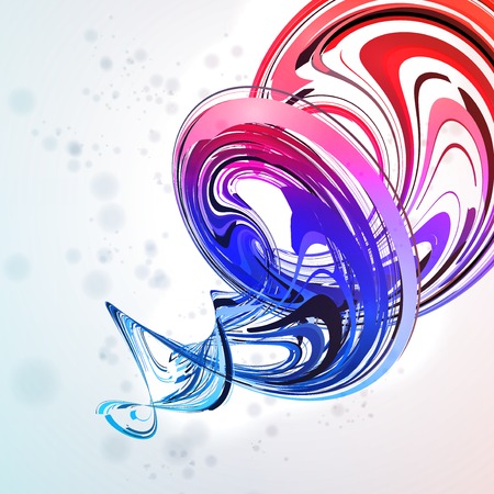 Colorful abstract background, futuristic wavy illustrationの写真素材