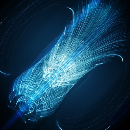 Abstract technological background, futuristic art illustrationの写真素材