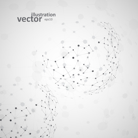 Molecular structure, network connection, abstract vector illustration eps10のイラスト素材