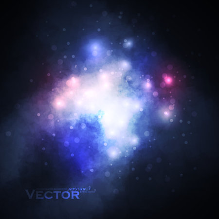 Starry background, rich star forming nebula, colorful abstract illustration eps10のイラスト素材