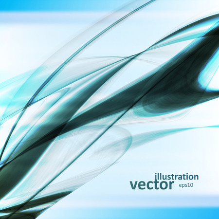 Abstract blue background, futuristic wavy vector illustrationのイラスト素材