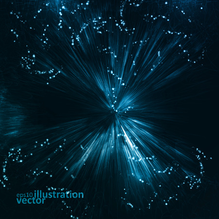 Abstract futuristic vector background, dark art illustrationのイラスト素材