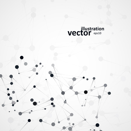 Futuristic dna, abstract molecule, cell illustrationのイラスト素材