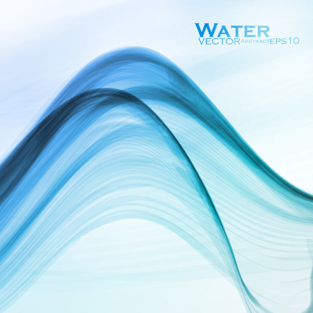 Abstract water background, vector wave illustration のイラスト素材