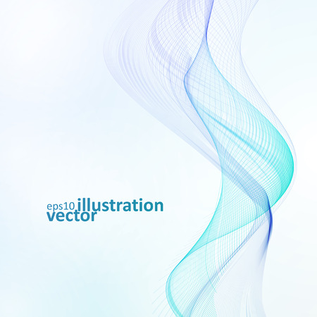 Abstract blue background, futuristic wavy vector illustration eps10のイラスト素材