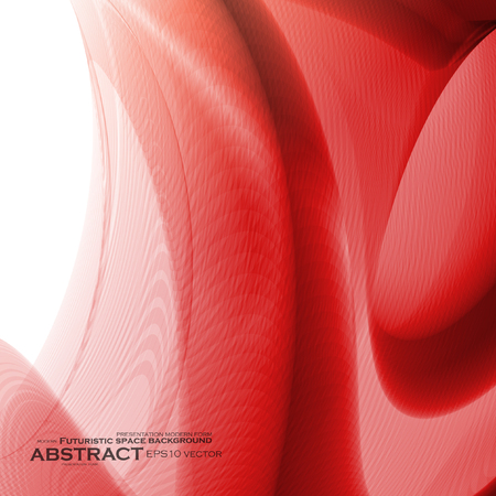 Abstract red background, futuristic wavy vector illustration eps10のイラスト素材