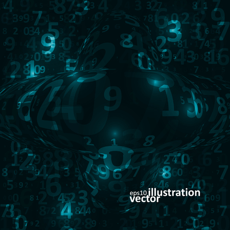 Digital code background, abstract vector illustration eps10のイラスト素材